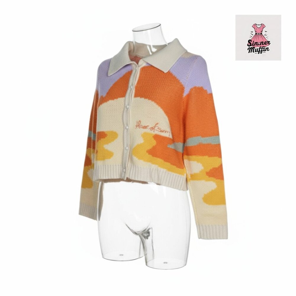 House of Sunny Day Tripper Jacquard Cardigan Medium - Like New